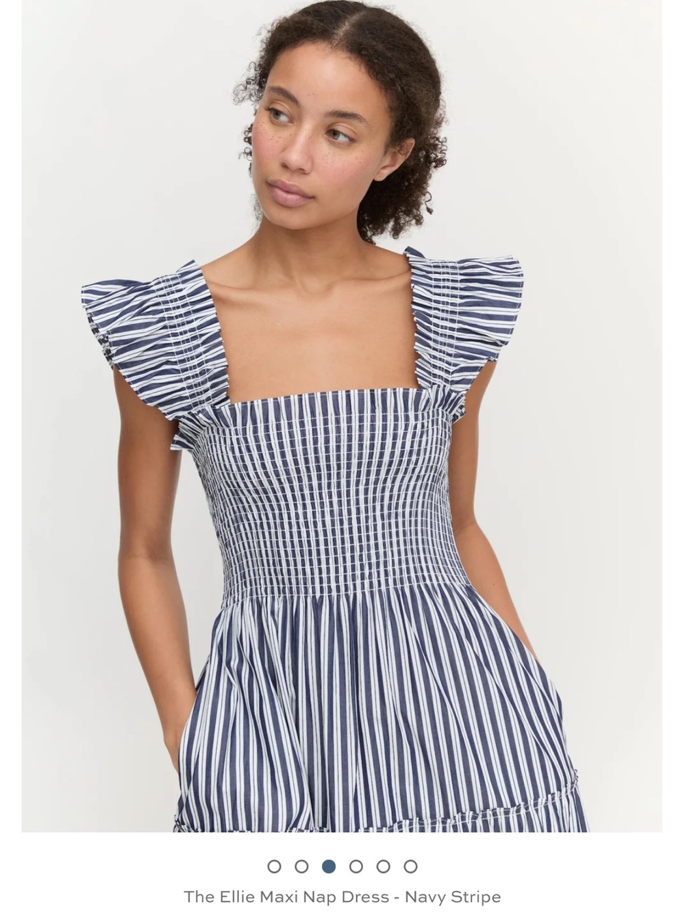 Hill House Home Ellie Maxi Nap Dress in Navy Stripe Large - Picture 3 of 9